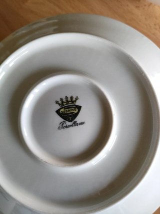 Zuppiera e ciotolina vintage bordi in oro zecchino