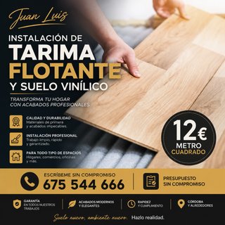 Instalación Tarima Flotante y Suelo Vinílico