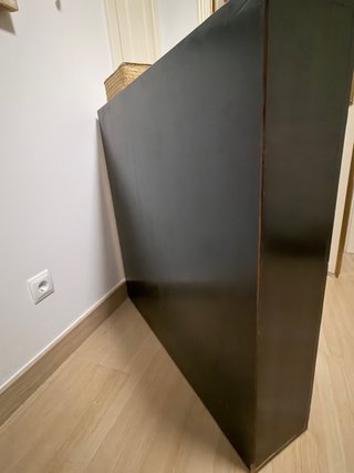 Aparador consola madera lacada en negro envejecido