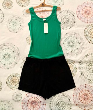Camiseta tirantes verde Talla M