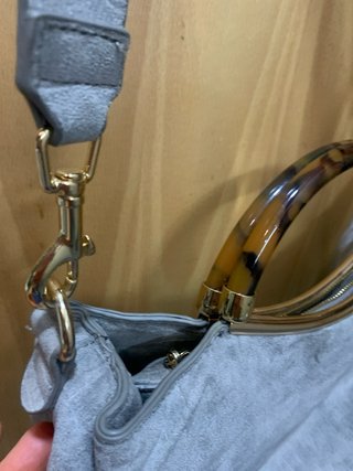 Bolso Parfois gris con asa tortuga