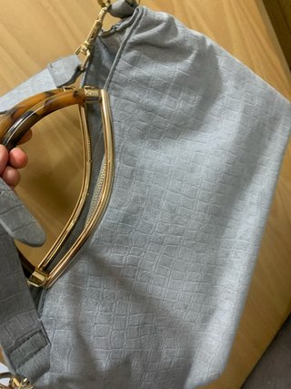 Bolso Parfois gris con asa tortuga
