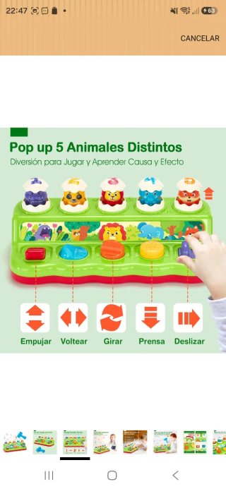 Juguete interactivo de animales