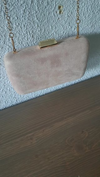 Bolso clutch nude