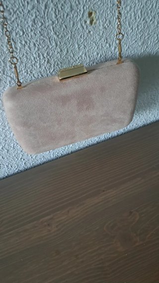 Bolso clutch nude
