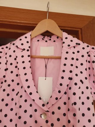 Blusa corta Zara lunares S