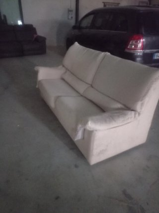 Sofá Cama Beige Tela