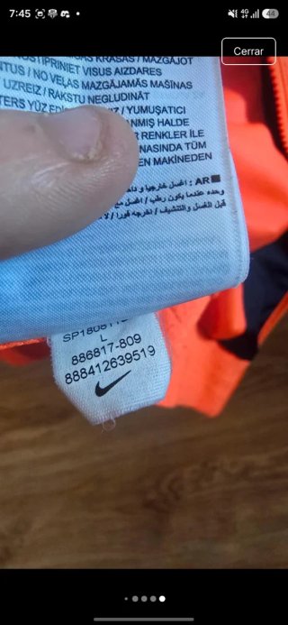 Chubasquero FC Barcelona Nike Azul/Naranja