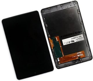 SCHERMO NERO CON CORNICE PER GOOGLE NEXUS 7 ME370 WIFI