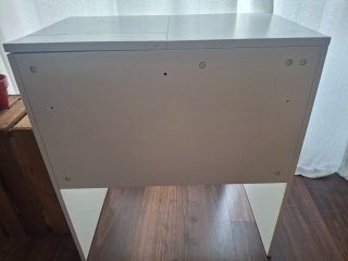 Tocador escritorio Ikea blanco con espejo y cajón