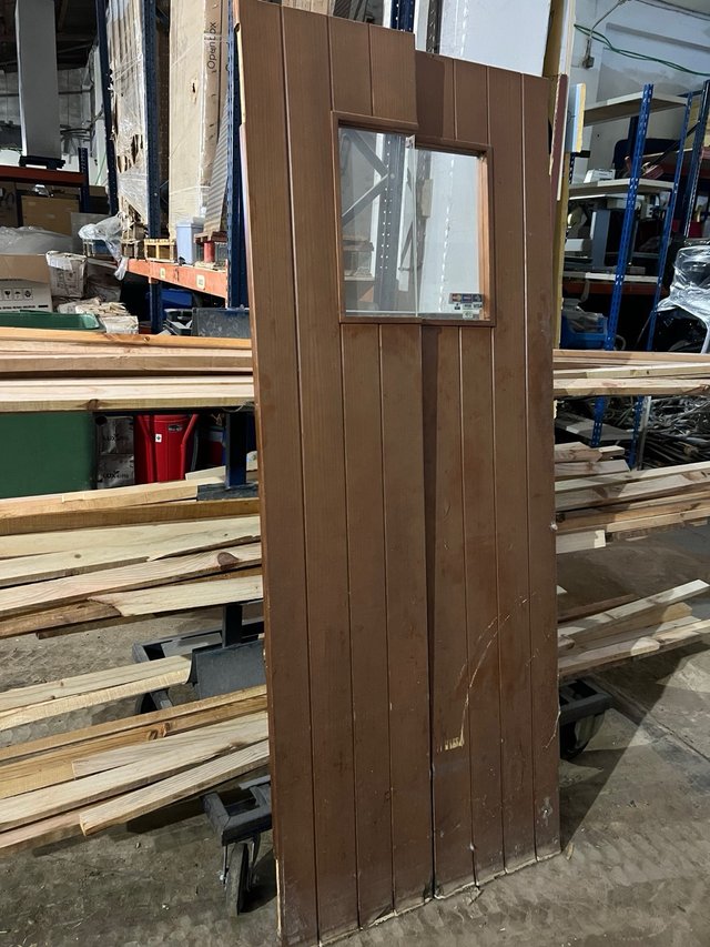Puertas de madera con cristal