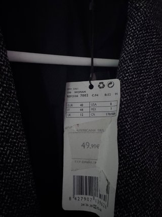Americana Mango Talla 40 Mujer Nueva