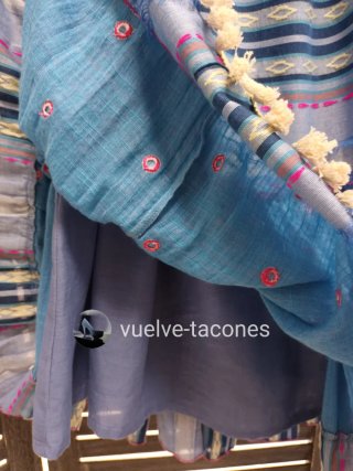 Vestido escote bardot ♡ FLAMENCO ROSA * M over