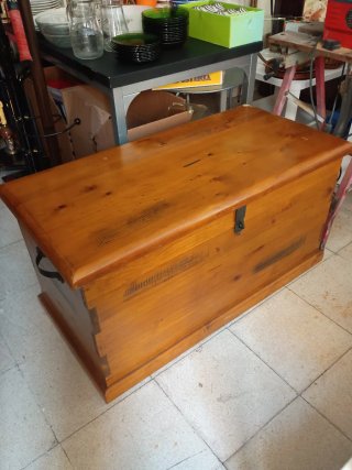 Baúl Madera Maciza Pino Grande