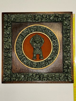 Placca murale Messico malachite schiacciata
