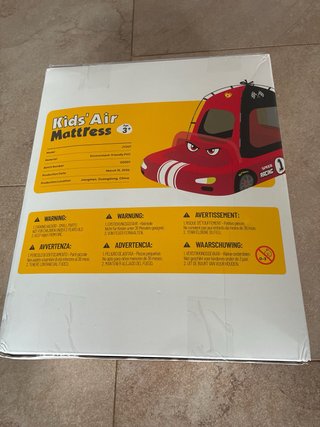 Colchón hinchable coche carreras con tienda (NUEVO