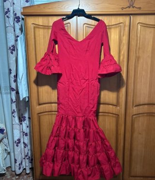 Traje Flamenca Canastero Rojo Talla Única