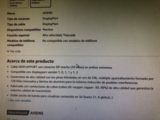Cable Displayport Aisens