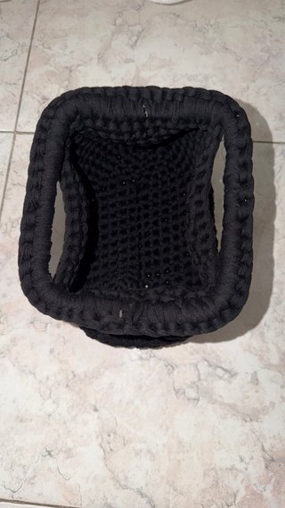 Clutch uncinetto nera handmade
