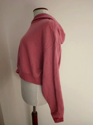 Sudadera Nike corta con capucha rosa Talla M