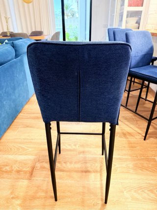 4 Sgabelli da Bar Blu e Neri