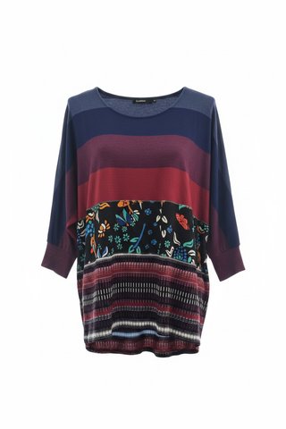 Camiseta Talla Única Rayas Estampado