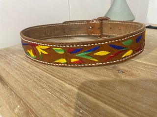 Cinturón Vintage Cuero Marrón