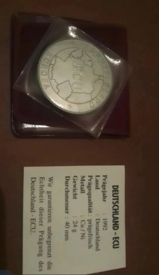 Moneda ECU Alemania Europa