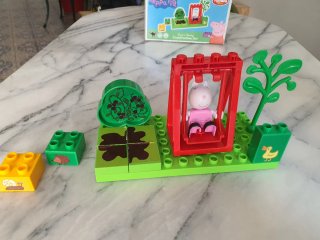 Peppa Pig, 3 juguetes: mini buggy, coche y columpi