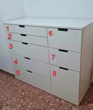 Cajonera Ikea Nordli Blanca