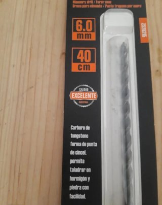 Broca de pared 6.0 mm x 40 cm