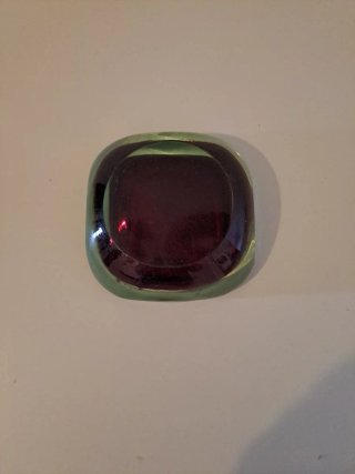 Pieza Murano Vidrio Verde y Morado