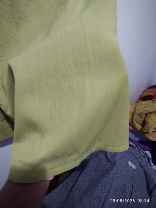 Camisa vintage tejido zigzag verde oliva