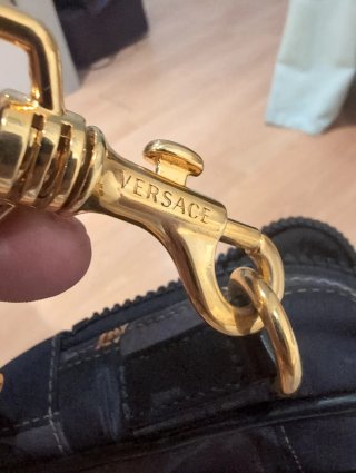 Mini Riñonera Versace Medusa Dorada Gris
