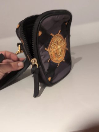 Mini Riñonera Versace Medusa Dorada Gris
