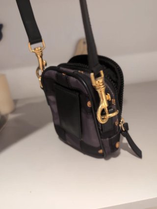Mini Riñonera Versace Medusa Dorada Gris