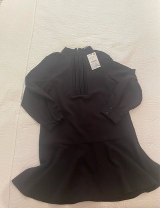Vestido negro manga larga