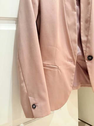 Blazer Zara entallado rosa palo