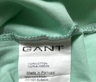 Camiseta Gant Talla S Hombre Verde