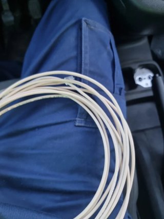 Cable de teléfono beige