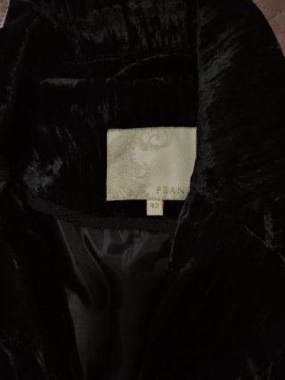 Chaqueta Torera Terciopelo FRANS Negra Talla Única