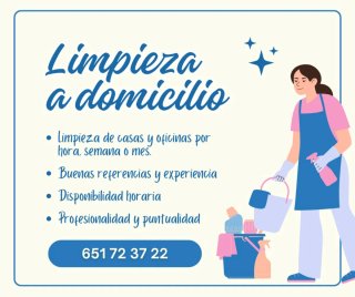 Busco trabajo de limpieza,plancha por la tarde