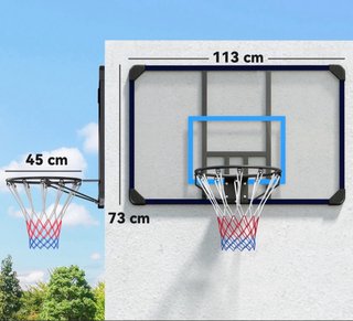 Canasta Baloncesto Pared Transparente