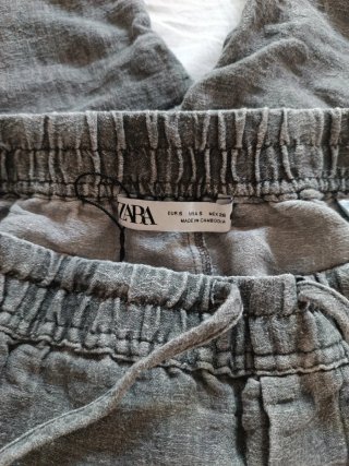 Pantalón Zara Gris Talla S