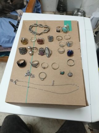 Lote Plata: Anillos, Cadena y Pulsera