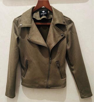Chaqueta Biker Verde Oliva Talla S