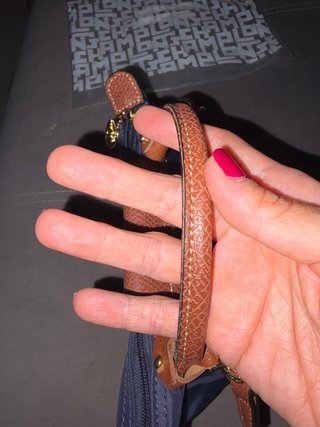 Bolso Mini Longchamp Azul y Marrón