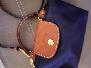 Bolso Mini Longchamp Azul y Marrón