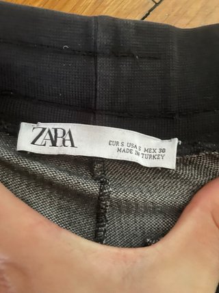 Pantalón de chándal Zara cuadros y raya lateral