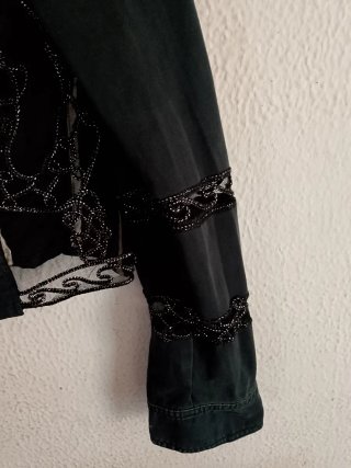 Cazadora vaquera con encaje